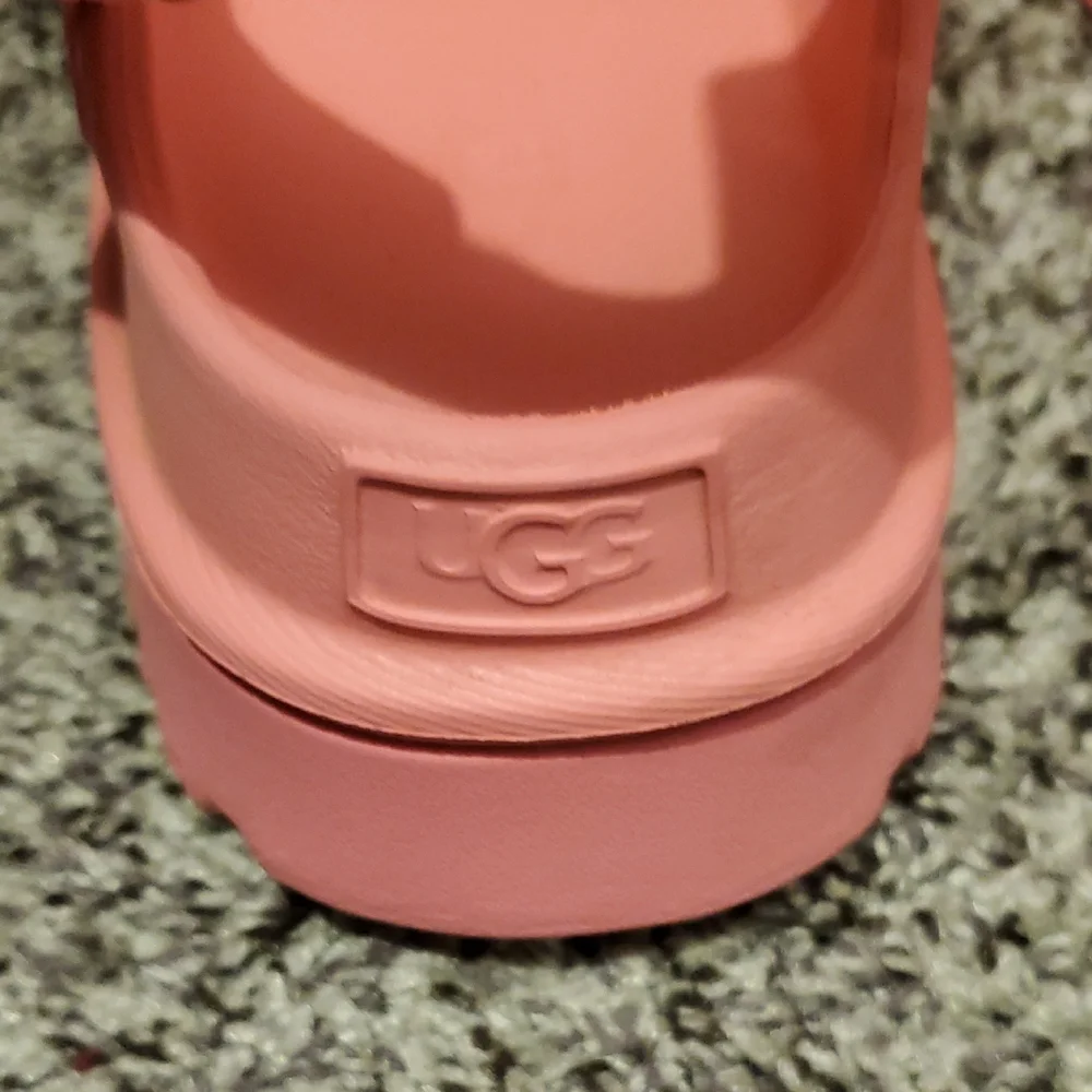 UGG Kids' Coral Pink Velcro Strap Sandals